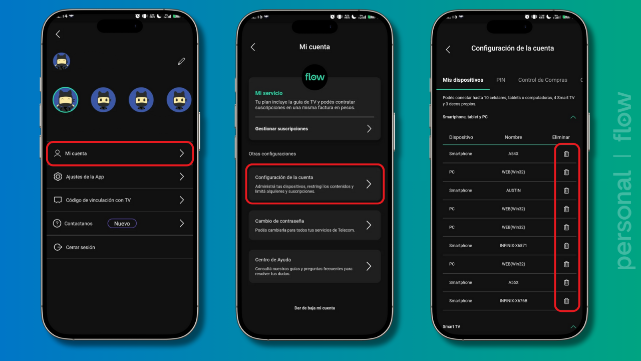 Desenlistar dispositivos
